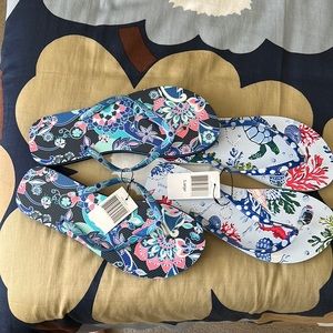 Vera Bradley Flip Flops! 2 pair, NWT